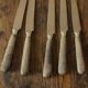 Set of 5 antique knives with wooden handles