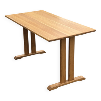 Vintage shaker dining table in oak minimalist design 70's