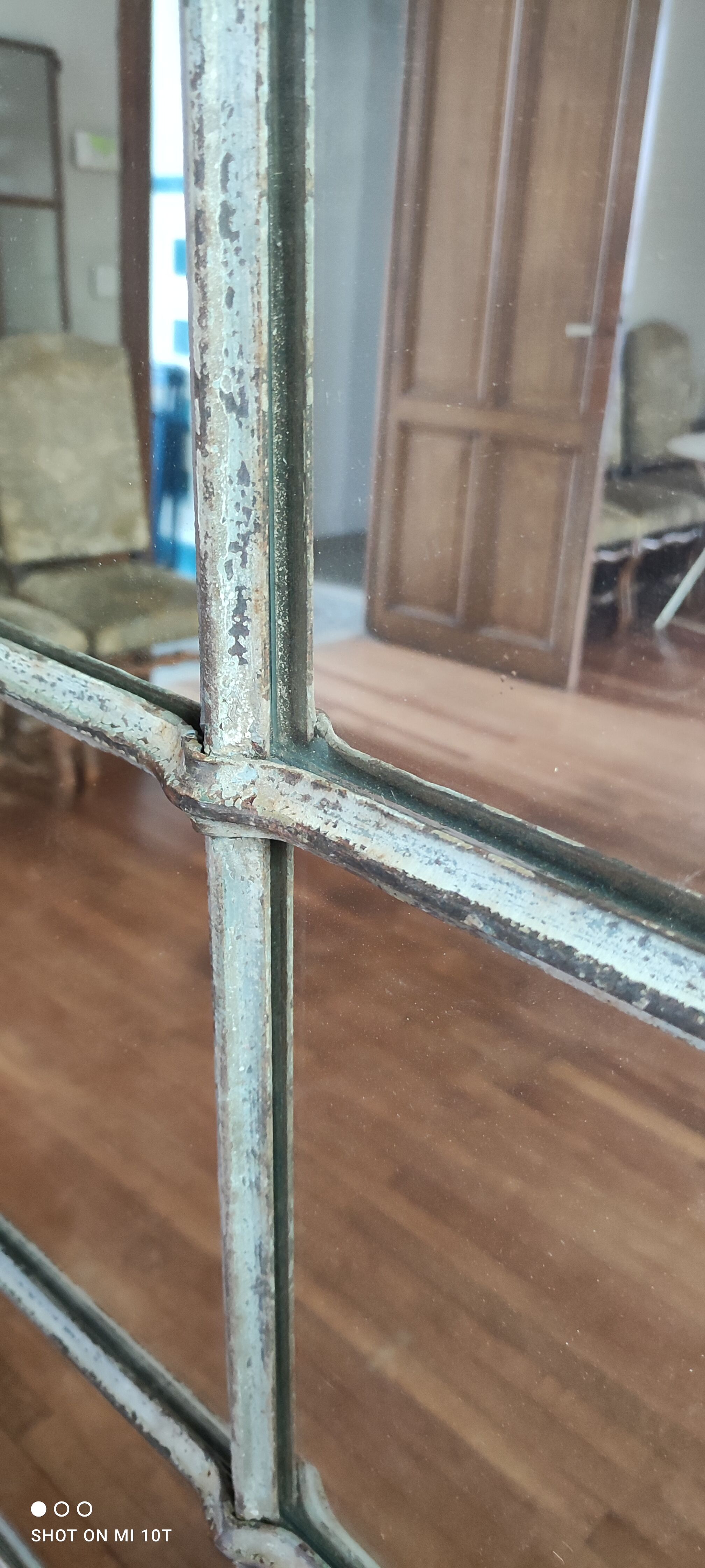 Industrial cast iron mirror