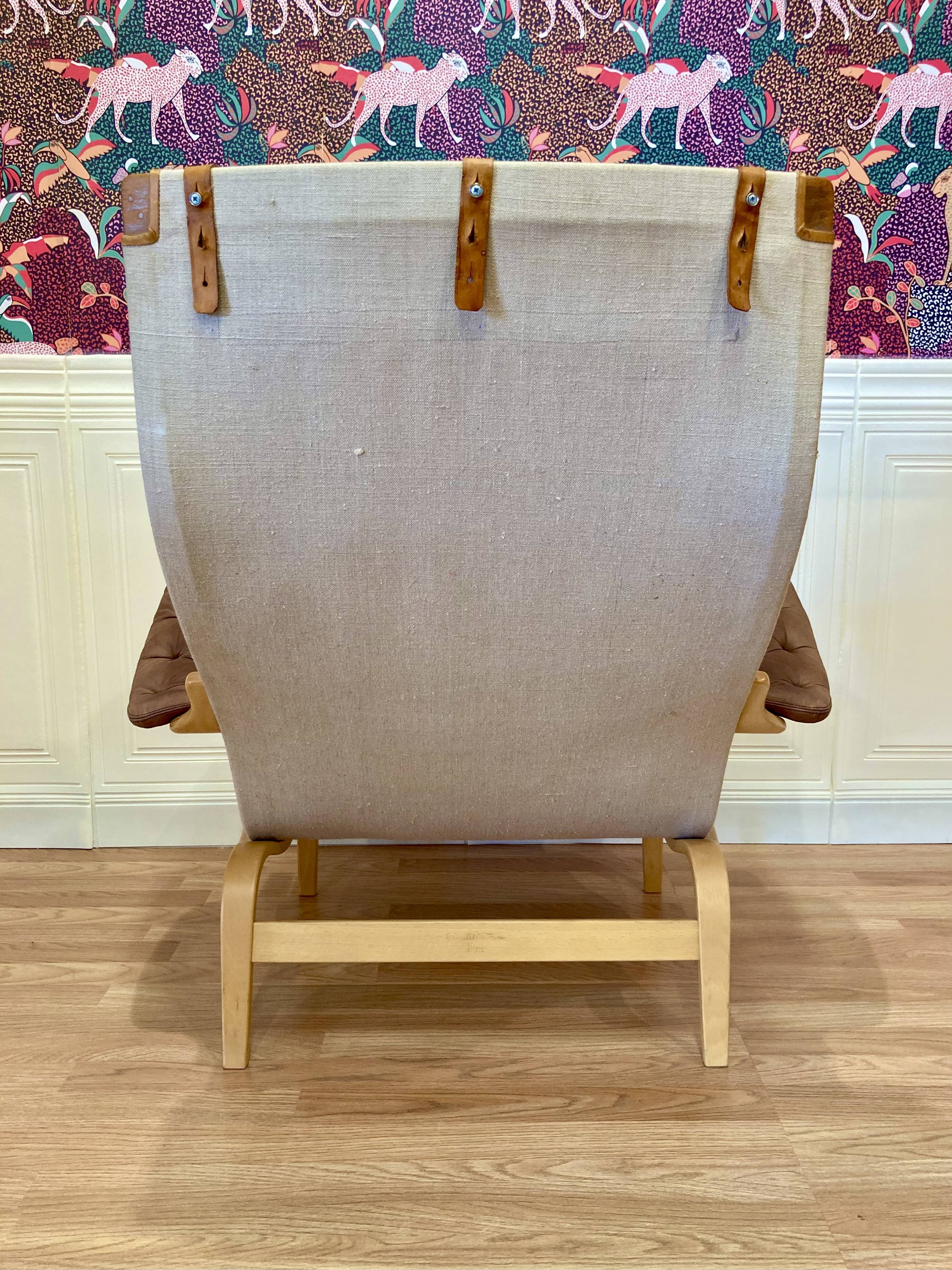 FAUTEUIL BRUNO MATHSSON CUIR 1960.