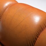 Velasquez Vintage Lounge Chair in Cognac Leather by Mimo Padova Italy