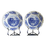 Set of 2 Sarreguemines porcelain collector's plates from the 70s