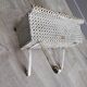 Wrought iron planter with pot cover perforated sheet metal