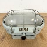 Industrial Cast Aluminium Wall Light with Milk Glass from Elektrosvit, 1970s