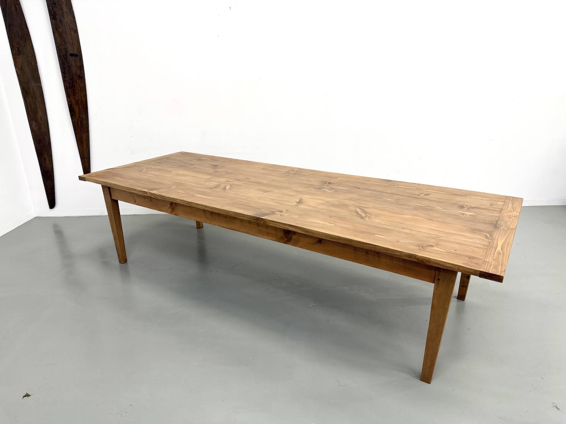 Monumental XXL Pine Farmhouse Table (3.20m) – 1970s