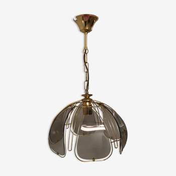 Smoked glass ceiling lamp