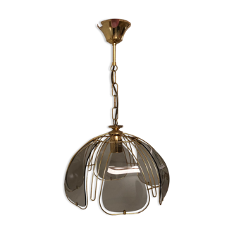 Smoked glass ceiling lamp