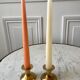 Duo of brass candle holders 20s
