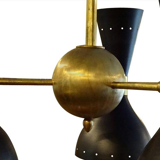 Moonlight chandelier 3 arms black