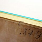 Pair of bedside 60s maple plate