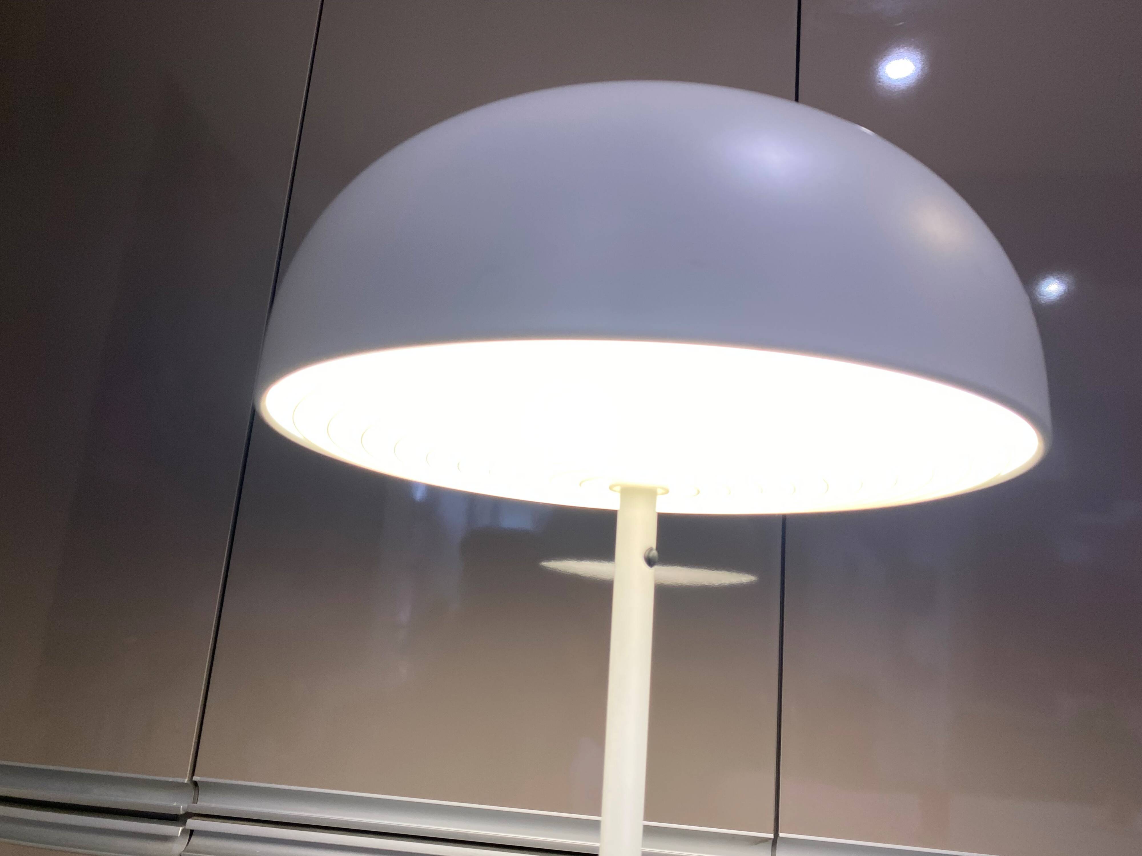 Lampadaire champignon Ikea Nymane TYP G1706 métal blanc vintage 1990