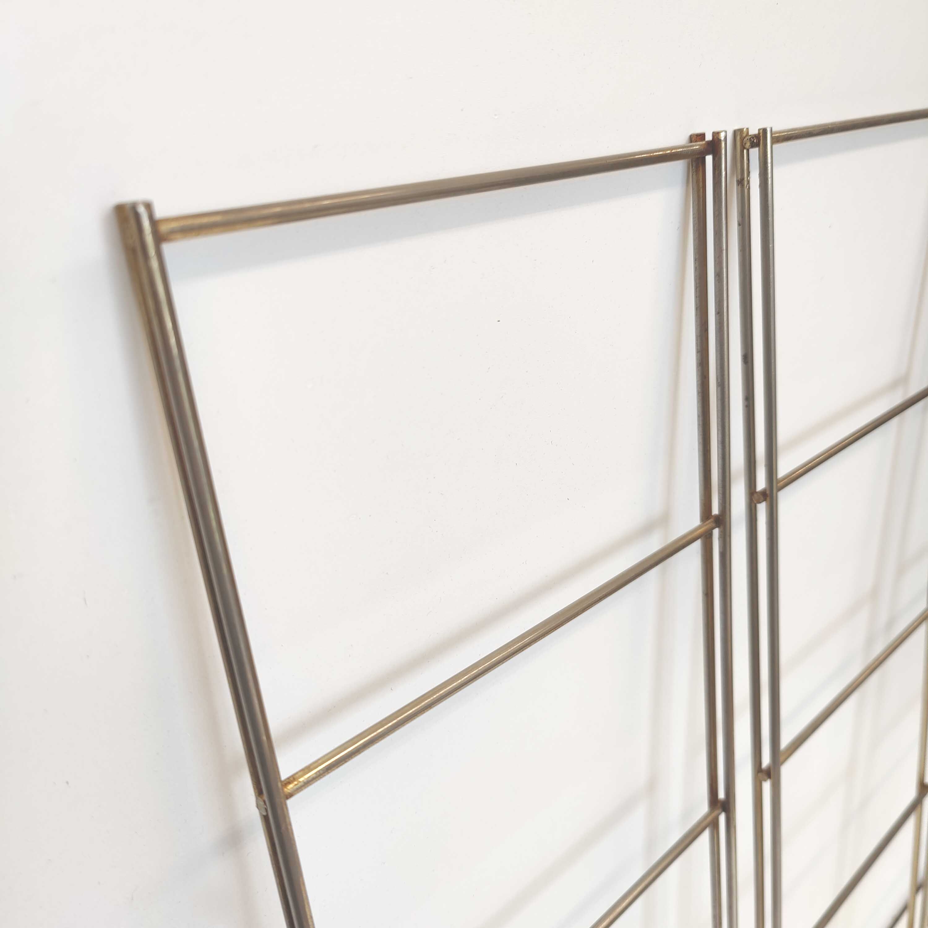 Metal and glass wall shelf