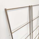 Metal and glass wall shelf