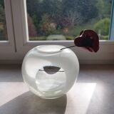 Ball-shaped vase, in glass from the 60s/70s;