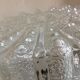 Square ceiling lamp in bulled glass 60/70s