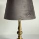 MASSIVE BRASS LAMP and VINTAGE Velvet