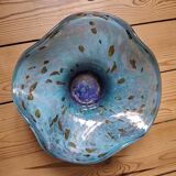 Rare large Jean-Michel Operto glass bowl, signed, 23 cm