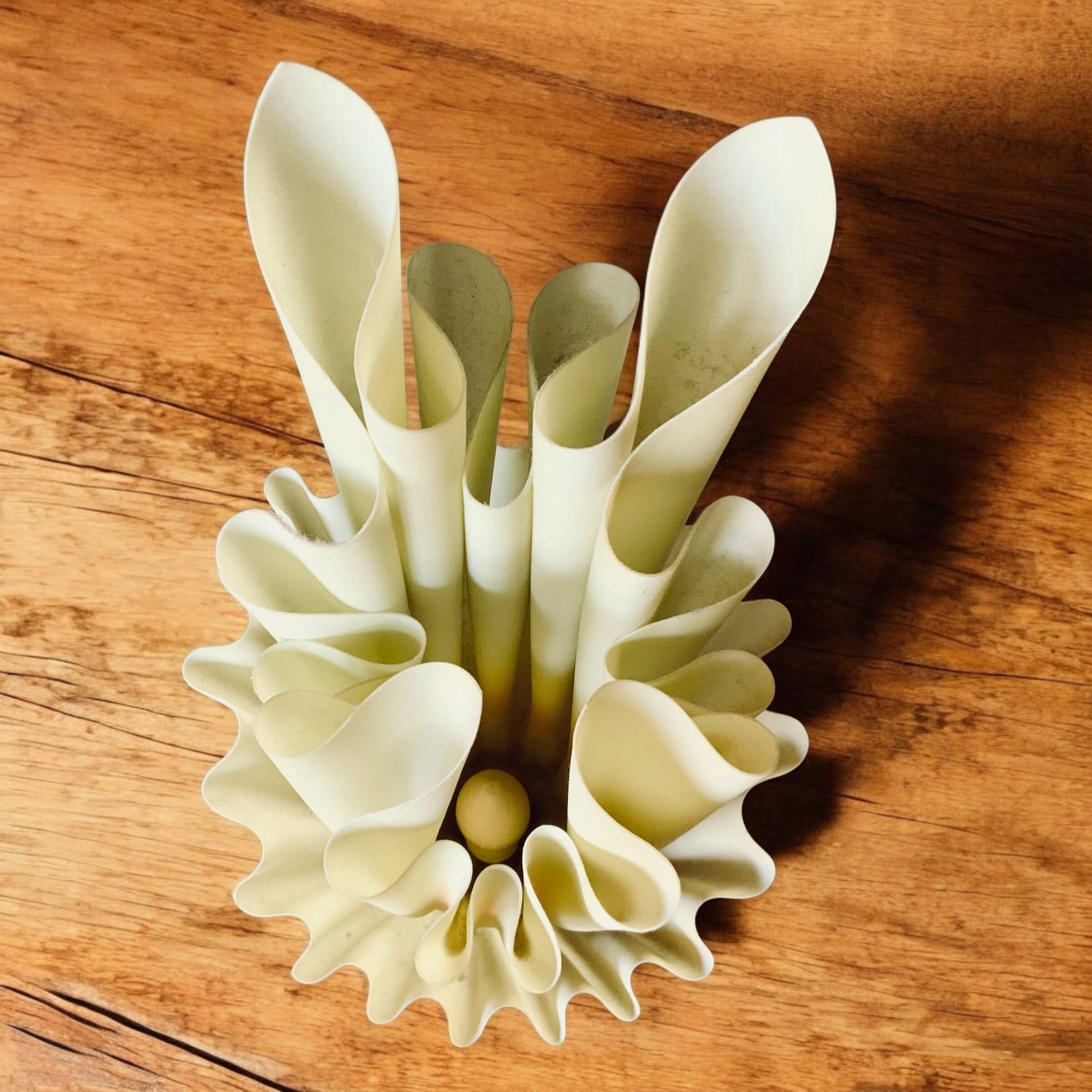 Resin table lamp by GIORGIA JACOB, French design, 1970s/80s