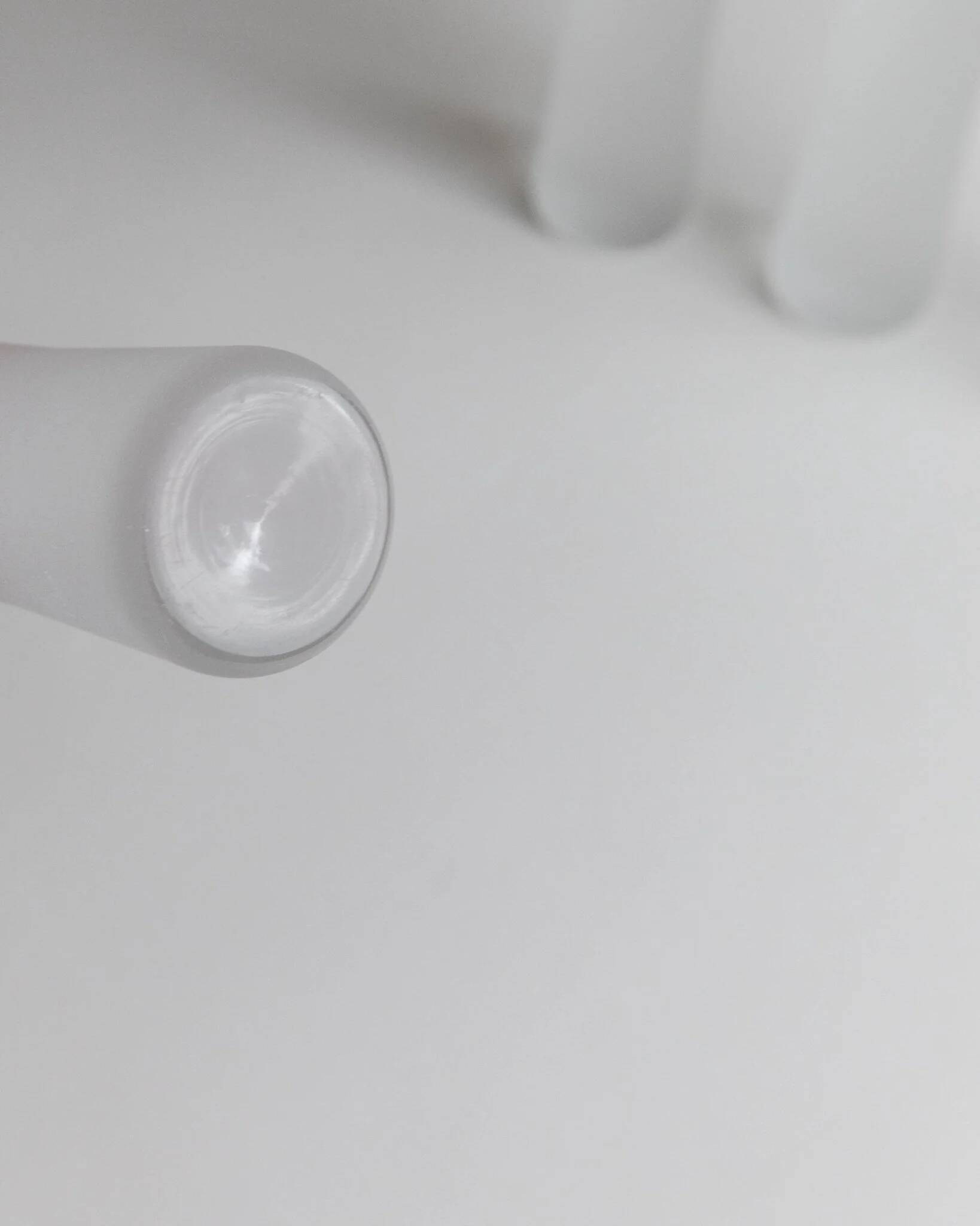 Transparent Murano Glass Liqueur Glasses - Set of 4, Ice-Effect, Heavy Tubular Design, Italy 1980s