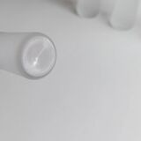 Transparent Murano Glass Liqueur Glasses - Set of 4, Ice-Effect, Heavy Tubular Design, Italy 1980s