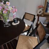 4 chaises pliantes en rotin et bois noir par H&M