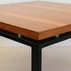 Square metal and walnut coffee table, Italy 60s