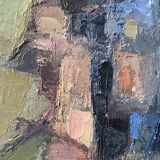 Vintage Modernist Swedish School Abstract Oil Painting