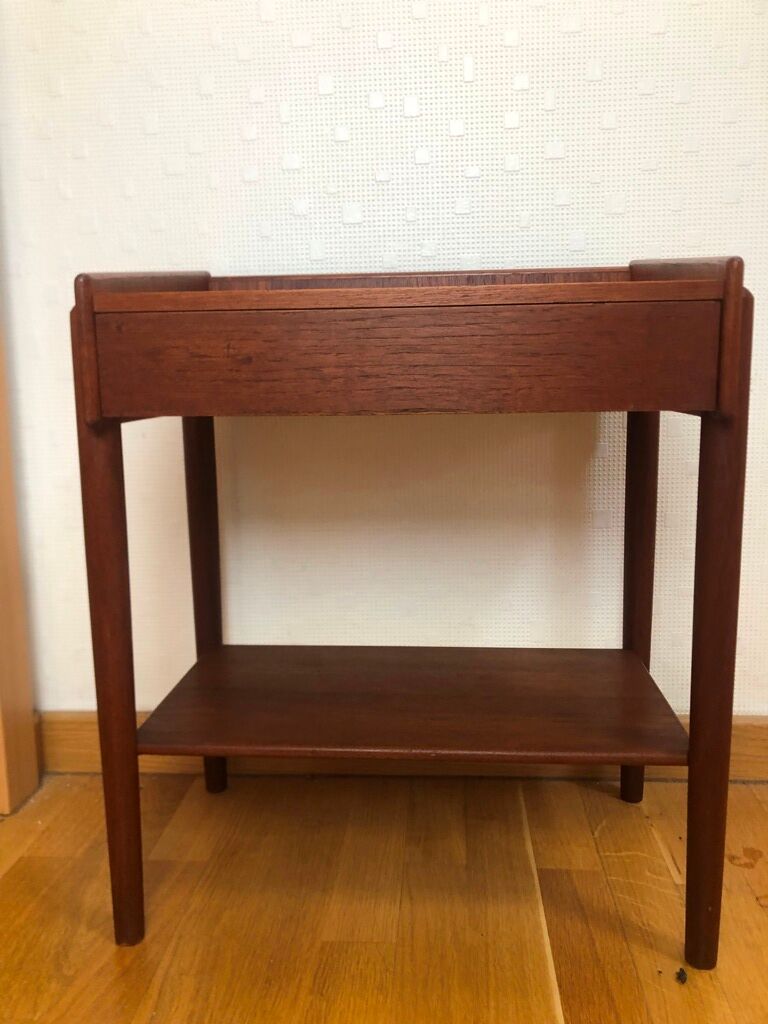 Teak bedside table Denmark 1950 soborg mobler n°148