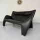 Old 2/3 seater lounge sofa designed by Jan Armgardt for Leolux in black leather