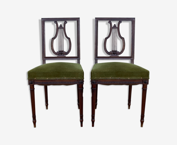 Paire de chaises lyre