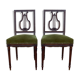 Pair of lyre chairs