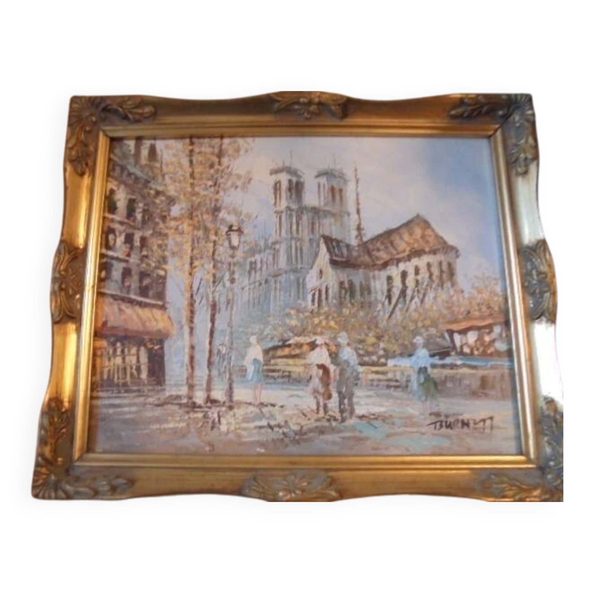 Peinture à l'huile originale de caroline burnett (1877 - 1950)