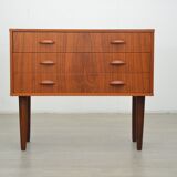 Commode à tiroirs mid-century en teck