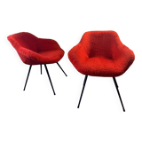 pair of Moumoute armchairs from the 50s