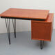 1950s hairpin desk in teak from Netherlands