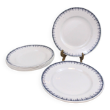 6 St Amandinoise two-tone flat plates