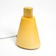 Large 1990s postmodern design floor or table lamp made of colored glass