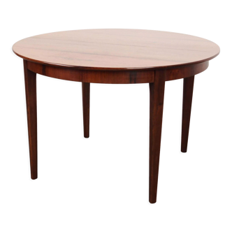 Round rosewood table, Danish design, 1970s, production: Denmark
