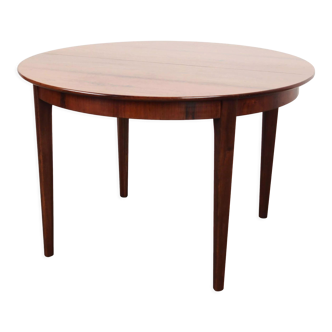 Table ronde en palissandre, design danois, années 1970, Danemark