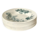 Set of nine deep plates in Givors earthenware, "Floreal" model.