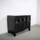 Ebonized brutalist bar cabinet by J. Batenburg for MI Belgium, 1960s