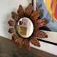 Miroir soleil bois sculpté vintage