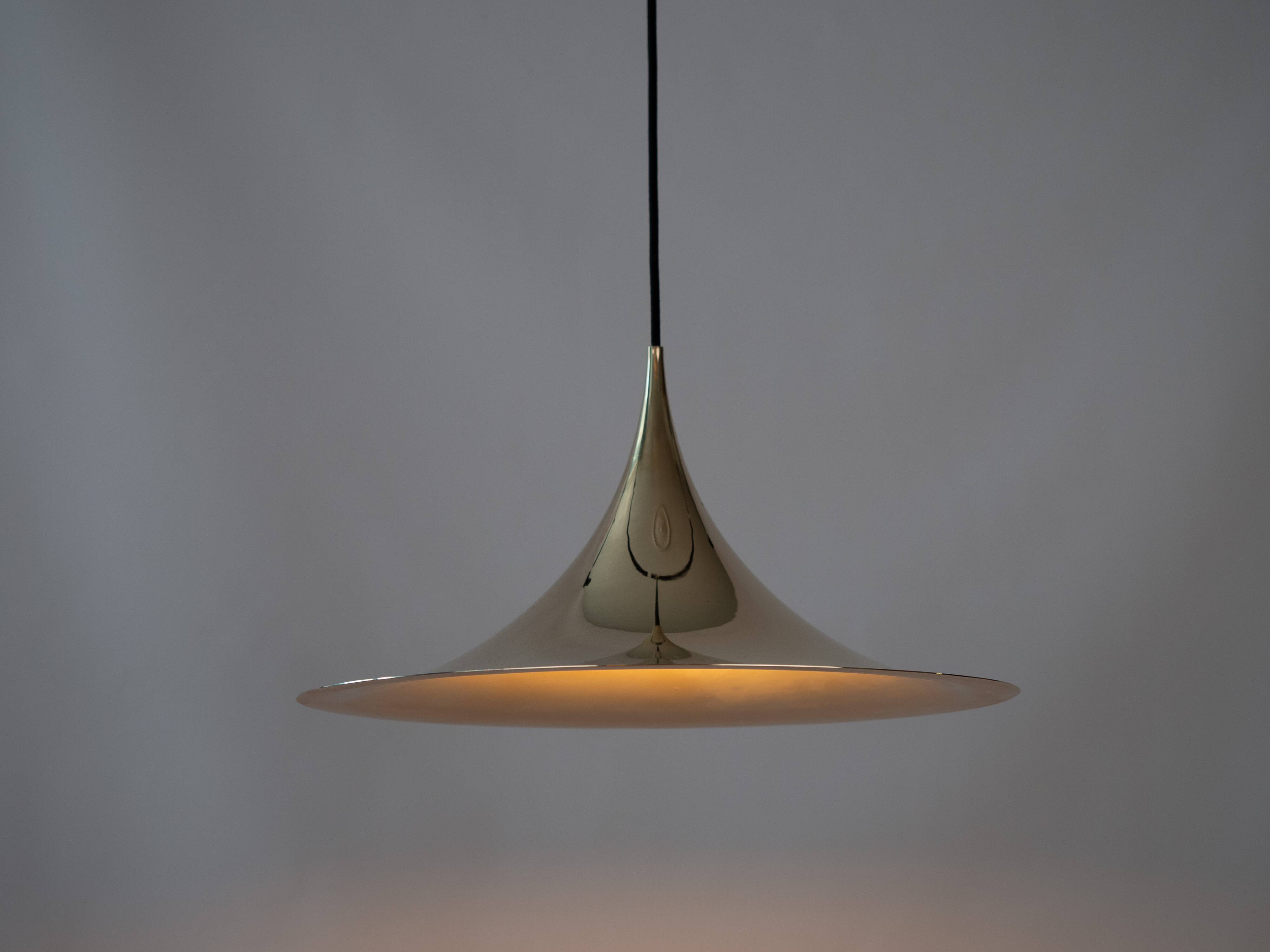 Danish vintage pendant lamp Semi by Bonderup&Thorup, 1968