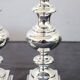 Elegant silverplate pair of bedside lamps, Italy 1970s