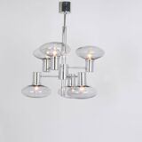 Lustre Sputnik Chrome by Doria, Germany, 1960s