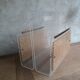 Plexiglas and cannage magazine holder