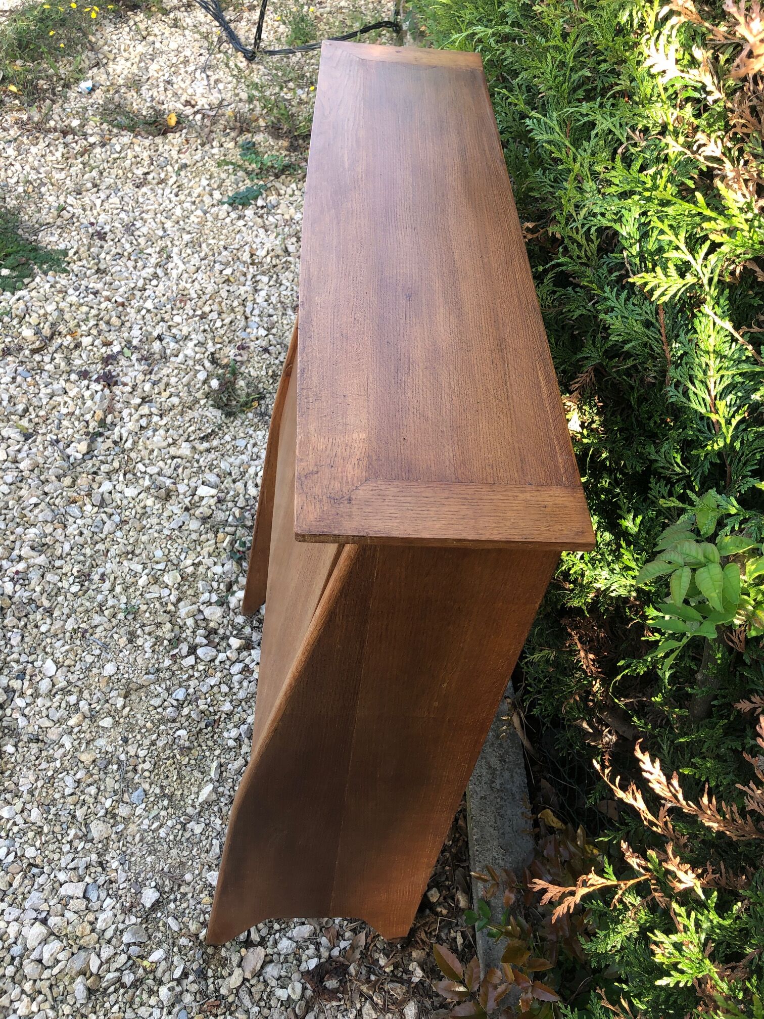 Oak writing desk by Roger Landault