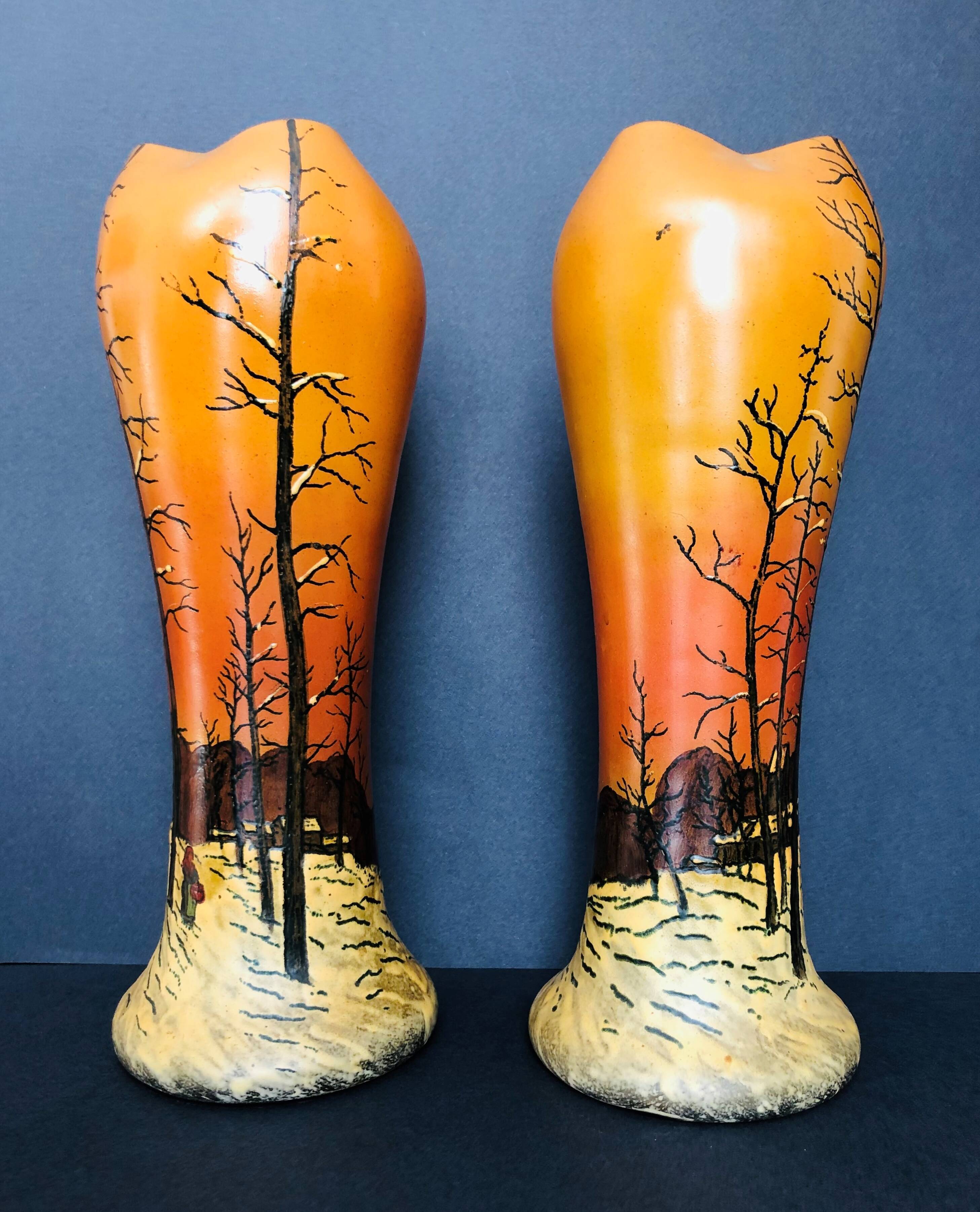 Paire de vases art nouveau