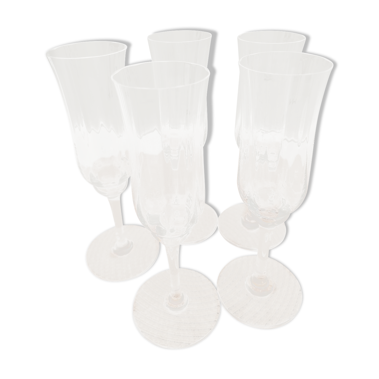 5 baccarat crystal flutes, capri model