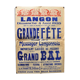Affiche "Grande Fête" Langon 1935